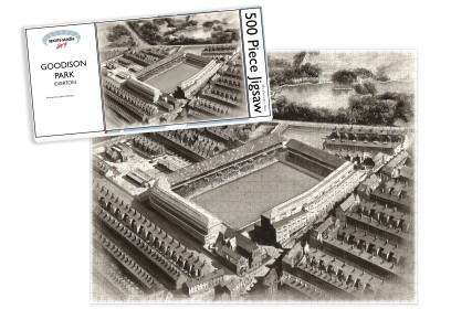 Everton FC Goodison Park Stadium 1955 Art Jigsaw Puzzle